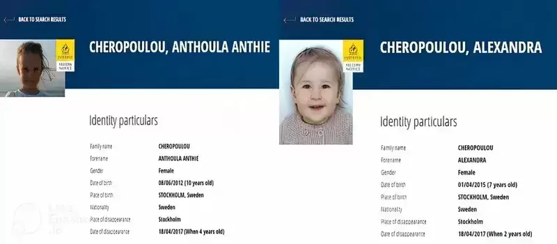 Anthoula and Alexandra Cheropoulou Abducted 2017
